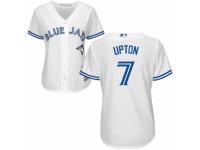 Women's Majestic Toronto Blue Jays #7 B.J. Upton White Home MLB Jersey