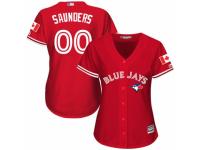 Women's Majestic Toronto Blue Jays Customized Red Canada Day MLB Jersey