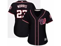Women's Majestic Washington Nationals #23 Derek Norris Navy Blue Alternate 2 Cool Base MLB Jersey