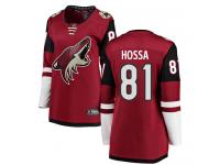 Women's Marian Hossa Breakaway Burgundy Red Home NHL Jersey Arizona Coyotes #81