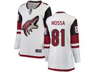 Women's Marian Hossa Breakaway White Away NHL Jersey Arizona Coyotes #81