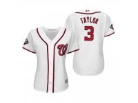 Women's Michael A. Taylor Washington Nationals White 2019 World Series Cool Base Jersey