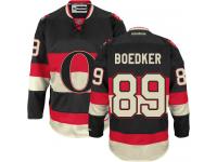 Women's Mikkel Boedker Authentic Black Reebok Jersey NHL Ottawa Senators #89 Third