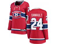 Women's Montreal Canadiens #24 Phillip Danault Authentic Red Home Breakaway NHL Jersey