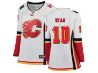 Women's NHL Calgary Flames #10 Derek Ryan Breakaway Away Jersey White