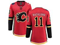 Women's NHL Calgary Flames #11 Mikael Backlund Breakaway Home Jersey Red