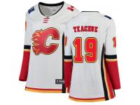 Women's NHL Calgary Flames #19 Matthew Tkachuk Breakaway Away Jersey White