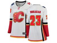 Women's NHL Calgary Flames #23 Sean Monahan Breakaway Away Jersey White