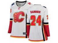 Women's NHL Calgary Flames #24 Travis Hamonic Breakaway Away Jersey White