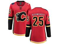 Women's NHL Calgary Flames #25 Joe Nieuwendyk Breakaway Home Jersey Red