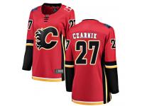 Women's NHL Calgary Flames #27 Austin Czarnik Breakaway Home Jersey Red