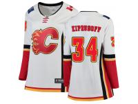 Women's NHL Calgary Flames #34 Miikka Kiprusoff Breakaway Away Jersey White