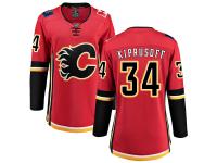 Women's NHL Calgary Flames #34 Miikka Kiprusoff Breakaway Home Jersey Red