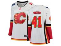 Women's NHL Calgary Flames #41 Mike Smith Breakaway Away Jersey White