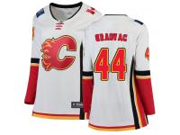 Women's NHL Calgary Flames #44 Tyler Graovac Breakaway Away Jersey White