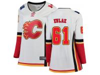 Women's NHL Calgary Flames #61 Brett Kulak Breakaway Away Jersey White