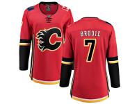 Women's NHL Calgary Flames #7 TJ Brodie Breakaway Home Jersey Red