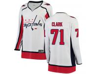 Women's NHL Washington Capitals #71 Kody Clark Breakaway Away Jersey White