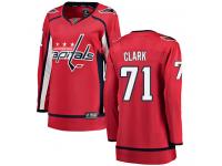 Women's NHL Washington Capitals #71 Kody Clark Breakaway Home Jersey Red