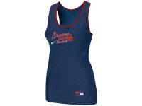 Women's Nike Atlanta Braves Tri-Blend Racerback Stretch Tank Top Blue