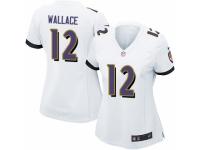 Women's Nike Baltimore Ravens #12 Mike Wallace Game White NFL Jersey