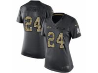 Women's Nike Baltimore Ravens #24 Shareece Wright Limited Black 2016 Salute to Service NFL Jersey
