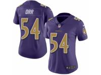 Women's Nike Baltimore Ravens #54 Zach Orr Limited Purple Rush NFL Jersey