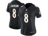 Women's Nike Baltimore Ravens #8 Lamar Jackson Black Alternate Vapor Untouchable Limited Player NFL Jersey