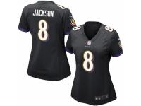 Women's Nike Baltimore Ravens #8 Lamar Jackson Game Black Alternate NFL Jersey