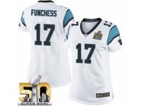 Women's Nike Carolina Panthers #17 Devin Funchess Limited White Super Bowl L NFL Jersey