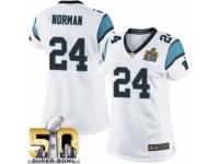 Women's Nike Carolina Panthers #24 Josh Norman Elite White Super Bowl L NFL Jersey