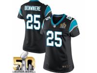 Women's Nike Carolina Panthers #25 Bene Benwikere Limited Black Team Color Super Bowl L NFL Jersey