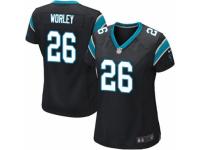 Women's Nike Carolina Panthers #26 Daryl Worley Game Black Team Color NFL Jersey