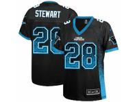 Women's Nike Carolina Panthers #28 Jonathan Stewart Limited Black Drift Fashion NFL Jersey
