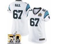 Women's Nike Carolina Panthers #67 Ryan Kalil Limited White Super Bowl L NFL Jersey