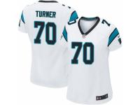 Women's Nike Carolina Panthers #70 Trai Turner Game White NFL Jersey