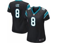 Women's Nike Carolina Panthers #8 Andy Lee Game Black Team Color NFL Jersey