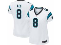 Women's Nike Carolina Panthers #8 Andy Lee Game White NFL Jersey