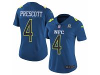 Women's Nike Dallas Cowboys #4 Dak Prescott Limited Blue 2017 Pro Bowl NFL Jersey