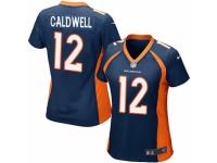 Women's Nike Denver Broncos #12 Andre Caldwell Game Navy Blue Alternate NFL Jersey