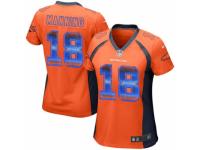 Women's Nike Denver Broncos #18 Peyton Manning Limited Orange Strobe NFL Jersey