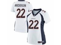 Women's Nike Denver Broncos #22 C.J. Anderson Game White NFL Jersey