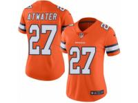 Women's Nike Denver Broncos 27 Steve Atwater Limited Orange Rush NFL Jersey