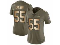 Women's Nike Denver Broncos #55 Bradley Chubb Limited Olive/Gold 2017 Salute to Service NFL Jersey