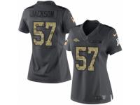 Women's Nike Denver Broncos #57 Tom Jackson Limited Black 2016 Salute to Service NFL Jersey