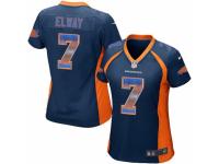 Women's Nike Denver Broncos #7 John Elway Limited Navy Blue Strobe NFL Jersey