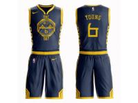 Women's Nike Golden State Warriors #6 Nick Young  Navy Blue NBA Suit Jersey - City Edition