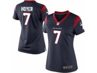 Women's Nike Houston Texans #7 Brian Hoyer Game Navy Blue Team Color NFL Jersey