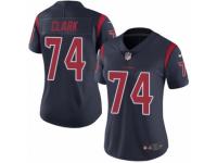 Women's Nike Houston Texans #74 Chris Clark Limited Navy Blue Rush NFL Jersey