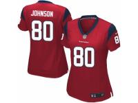 Women's Nike Houston Texans #80 Andre Johnson Game Red Alternate NFL Jersey